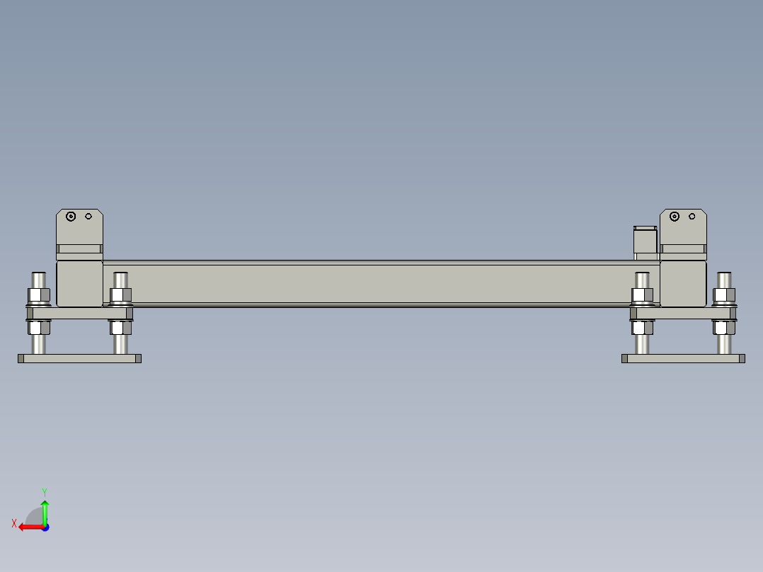 底座导轨装配体后视图