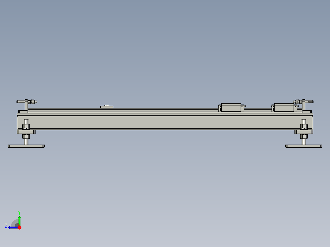 底座导轨装配体右视图