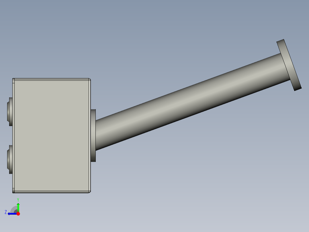 YWP200K4-09-09-00按钮盒组件(下料贴胶)右视图