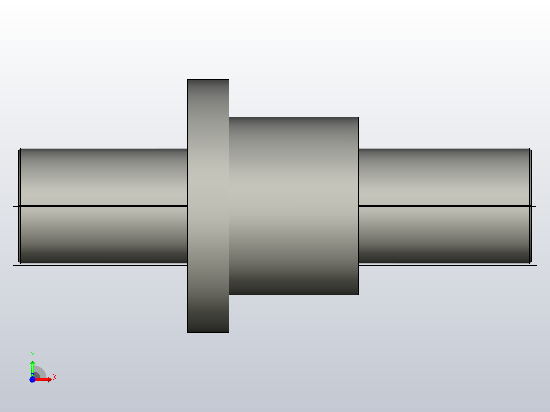 DKF6310-5滚珠丝杆3D模型前视图