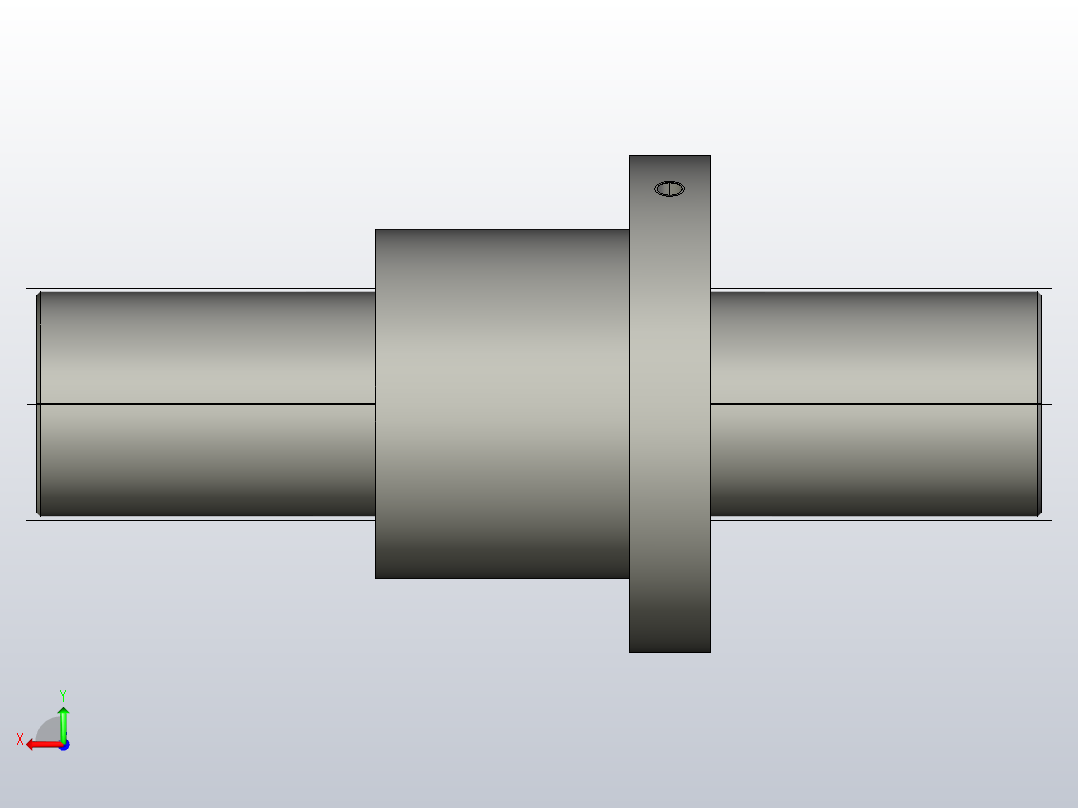 DKF6310-5滚珠丝杆3D模型后视图