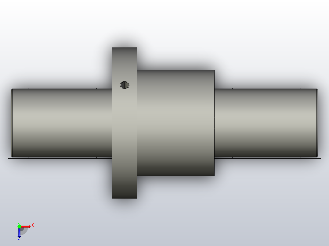 DKF6310-5滚珠丝杆3D模型俯视图