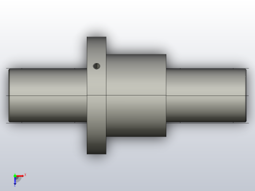 DKF6310-5滚珠丝杆3D模型俯视缩略图