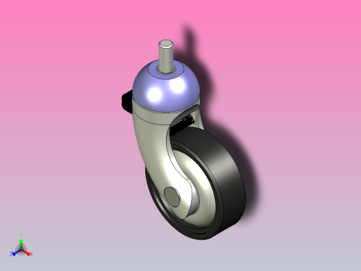 带制动柱的病床车轮组PDT30805SV医用脚轮