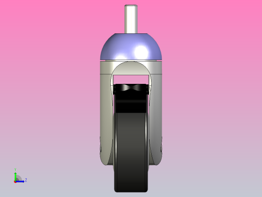 带制动柱的病床车轮组PDT30805SV医用脚轮左视缩略图