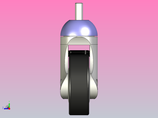 带制动柱的病床车轮组PDT30805SV医用脚轮右视缩略图