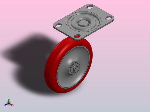 Colson-1_04356_91脚轮正等轴测缩略图