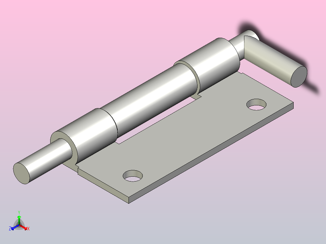 铰链合页HFG81-20正等轴测图