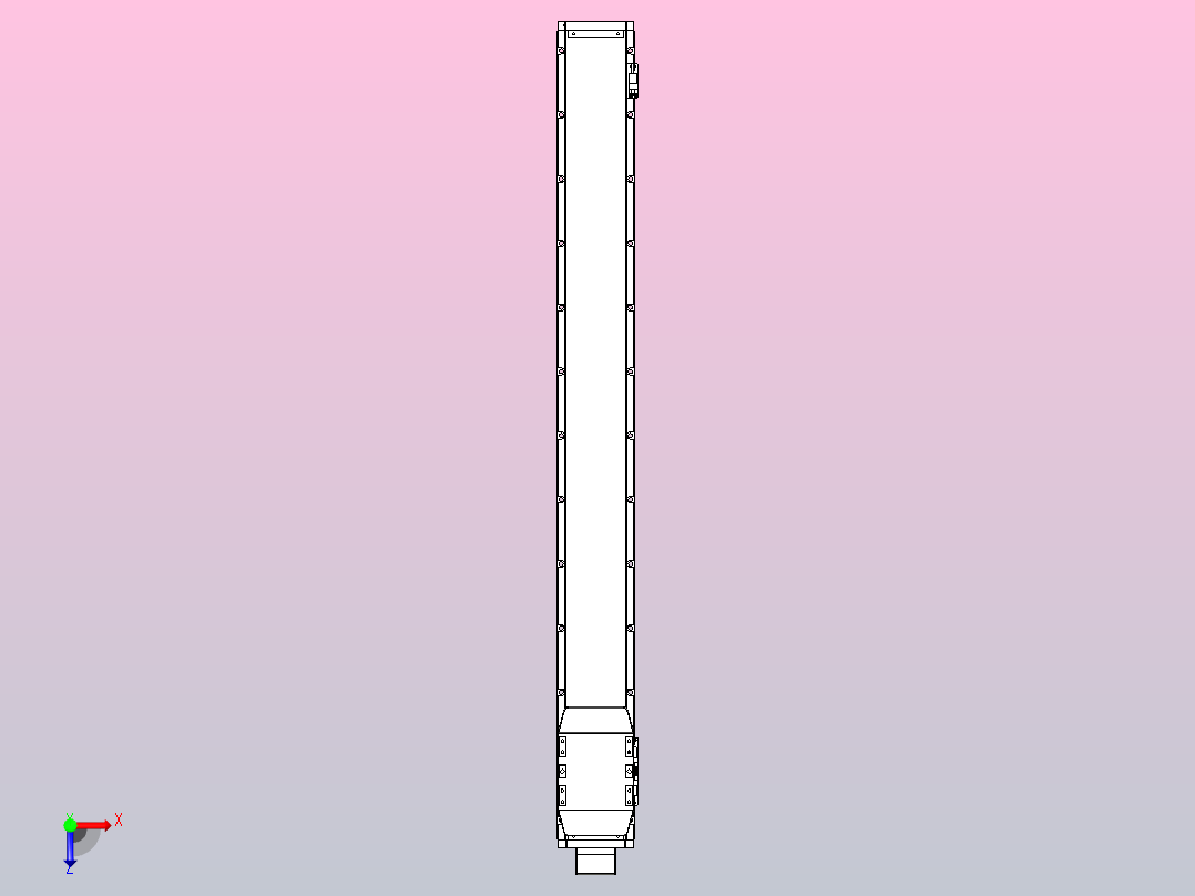 滚珠丝杠直线轴内置导轨TPA-GCR-120-1610C-L1050-MP-M40-N3俯视图