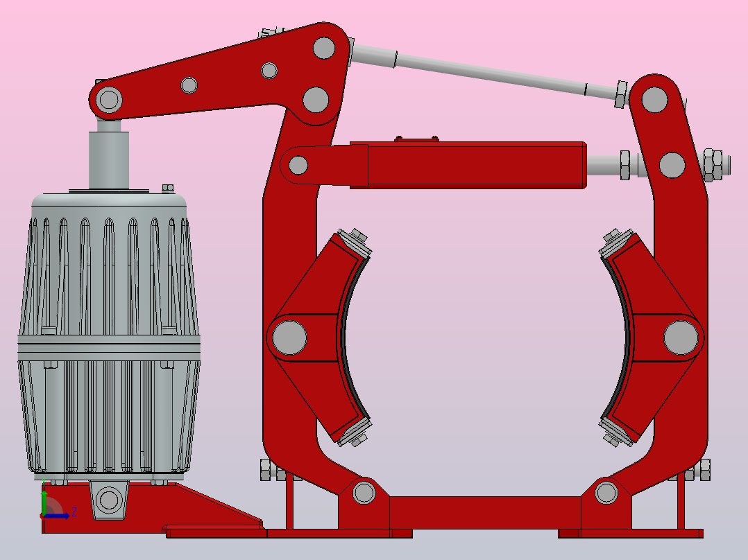 YWZC系列电力液压鼓式制动器YWZC-315／80-500~1000左视图