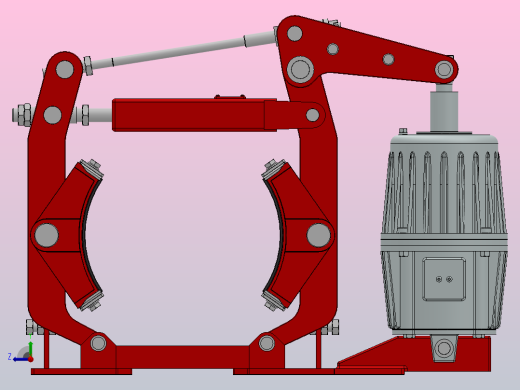 YWZC系列电力液压鼓式制动器YWZC-315／80-500~1000右视缩略图