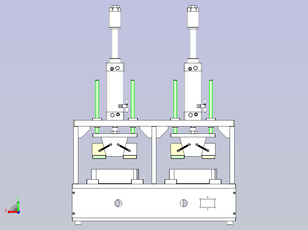 一款胶壳校正治具3D图纸后视图