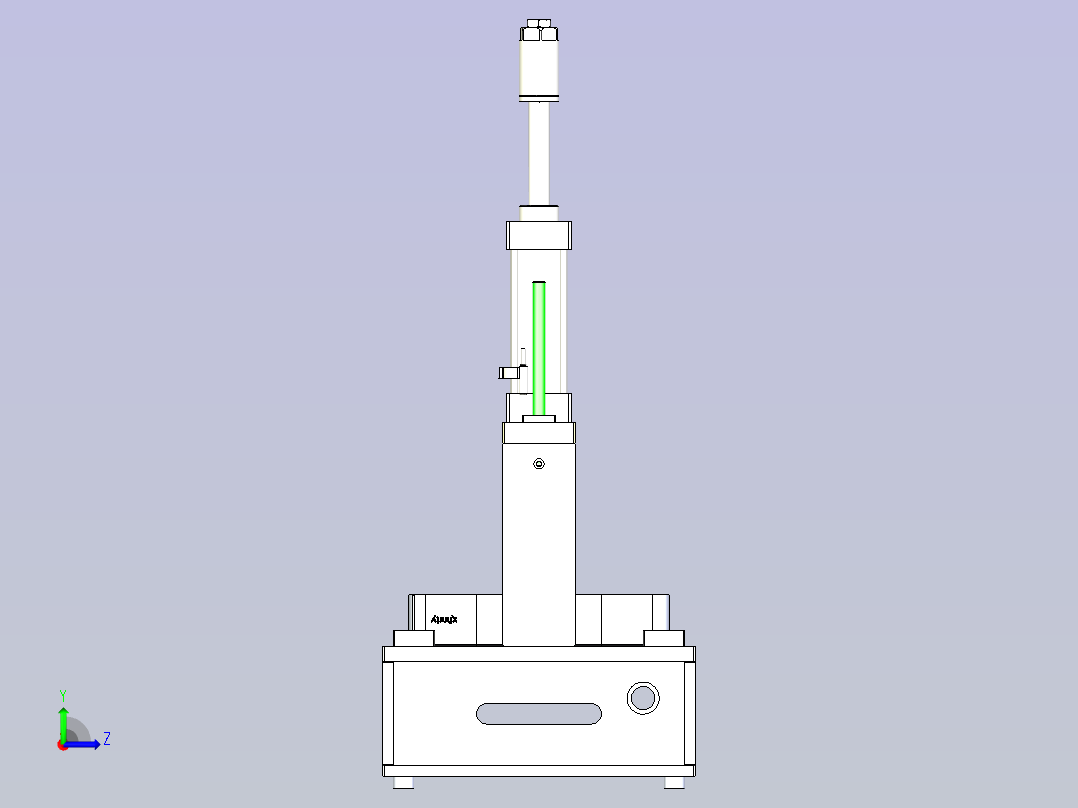 一款胶壳校正治具3D图纸左视图