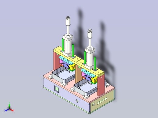 一款胶壳校正治具3D图纸正等轴测缩略图
