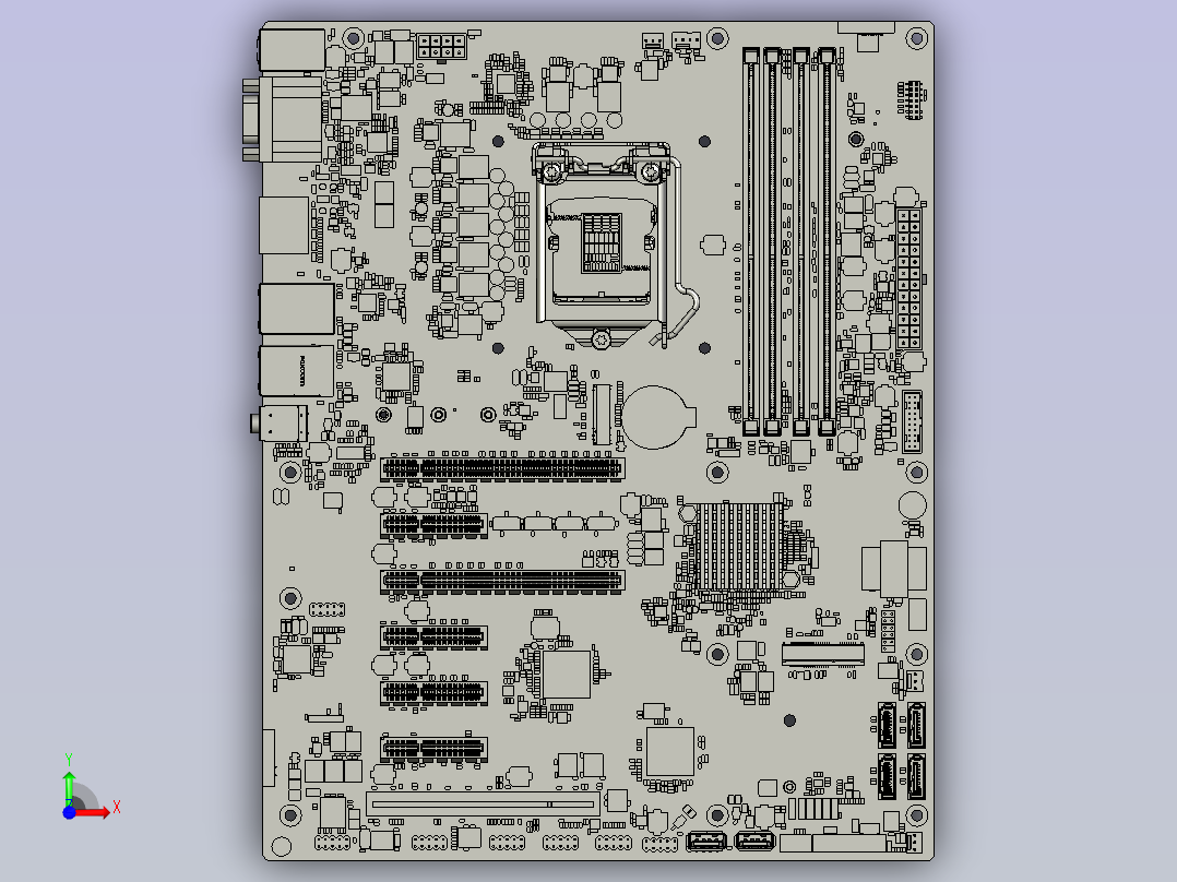 CS650-Q370主板（友通ATX）前视图