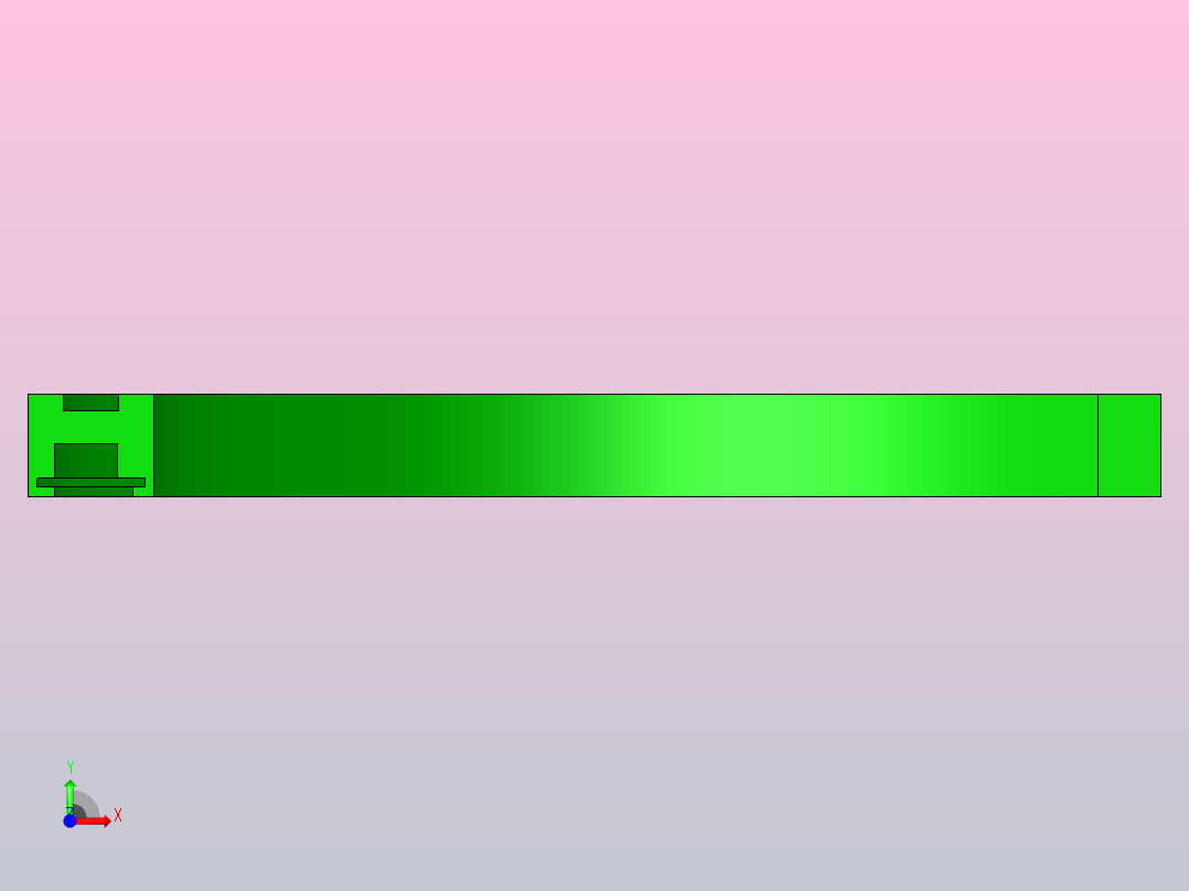 ZWGD-SC881-K325-TA90-R800-N1-C1磁性转弯轨道前视图