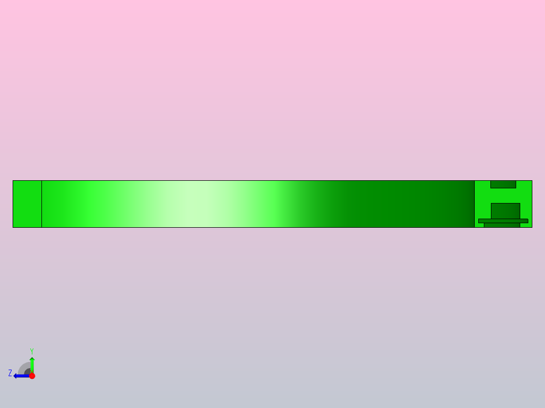 ZWGD-SC881-K325-TA90-R800-N1-C1磁性转弯轨道右视图