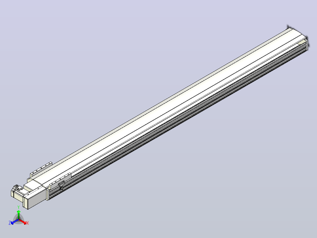 皮带直线轴半封闭可选导轨TPA-HNB-202D-140-L2200-MR-C-P75-N3主视图