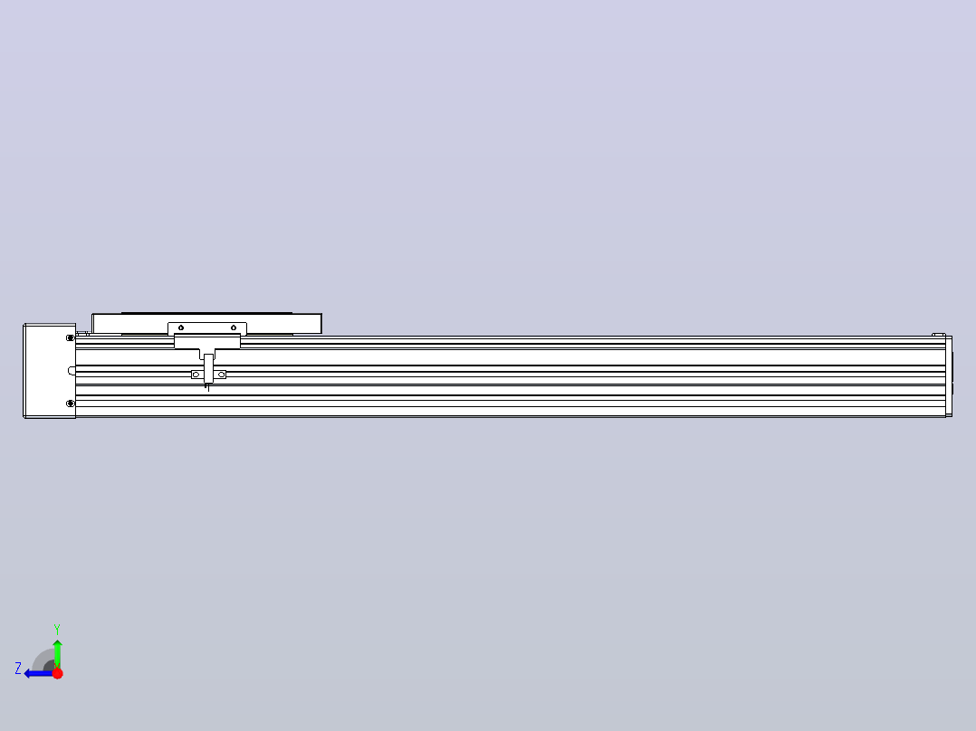 滚珠丝杠直线轴带导轨全封闭TPA-HCR-120D-1610C-L450-ML-Y-P40-N3右视图