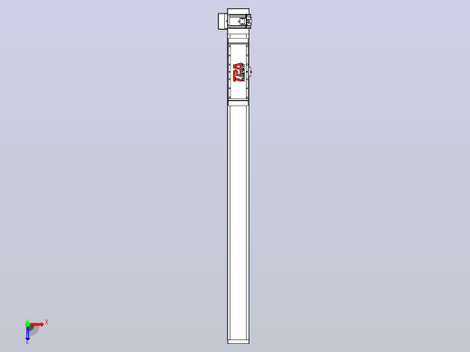 伺服电机集成皮带传动直线执行器TPA-OCB-120-224-L1150-RU-P75-N3俯视缩略图
