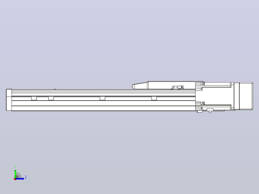 滚珠丝杠直线轴内置导轨TPA-GCR-170-2510C-L350-MR-M75-N3左视图