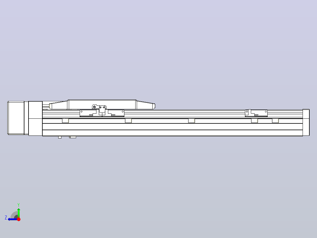 滚珠丝杠直线轴内置导轨TPA-GCR-170-2510C-L350-MR-M75-N3右视图