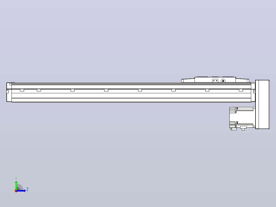 滚珠丝杠直线轴内置导轨TPA-GCR-120-1610C-L500-MP-M40-N3左视图