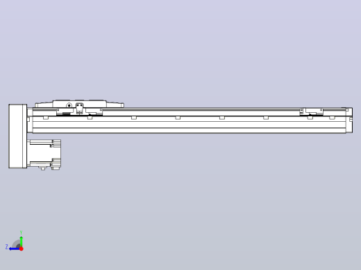 滚珠丝杠直线轴内置导轨TPA-GCR-120-1610C-L500-MP-M40-N3右视缩略图