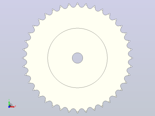 08B系列工艺孔链轮[DSCA08BB-40]前视缩略图
