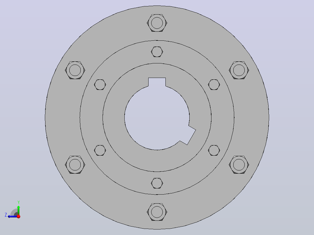 GⅡCLZ1～13型鼓形齿式联轴器_GⅡCLZ1联轴器 B 30×82／ B 30×82前视图