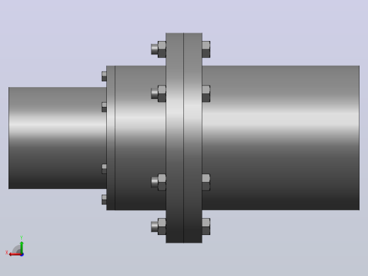 GⅡCLZ1～13型鼓形齿式联轴器_GⅡCLZ1联轴器 B 30×82／ B 30×82右视缩略图