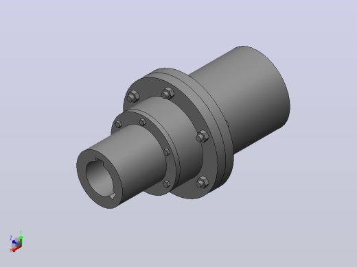 GⅡCLZ1～13型鼓形齿式联轴器_GⅡCLZ1联轴器 B 30×82／ B 30×82正等轴测缩略图