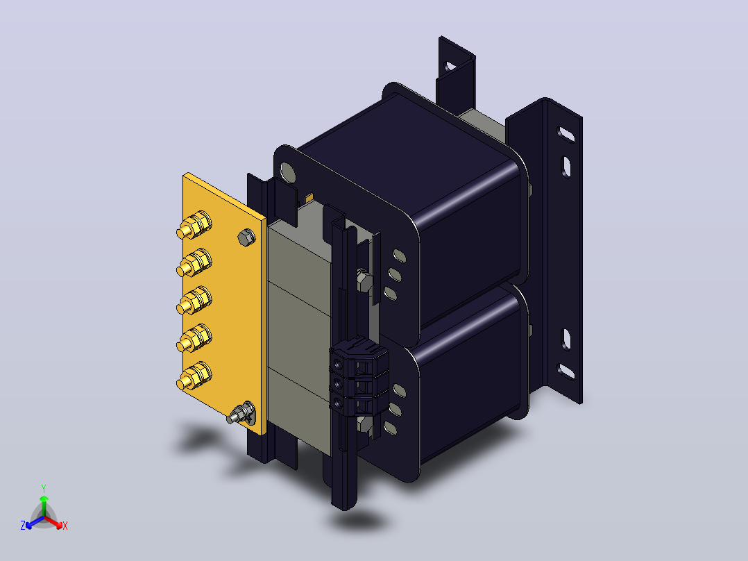 NDK-2000控制变压器三维模型202403正等轴测图