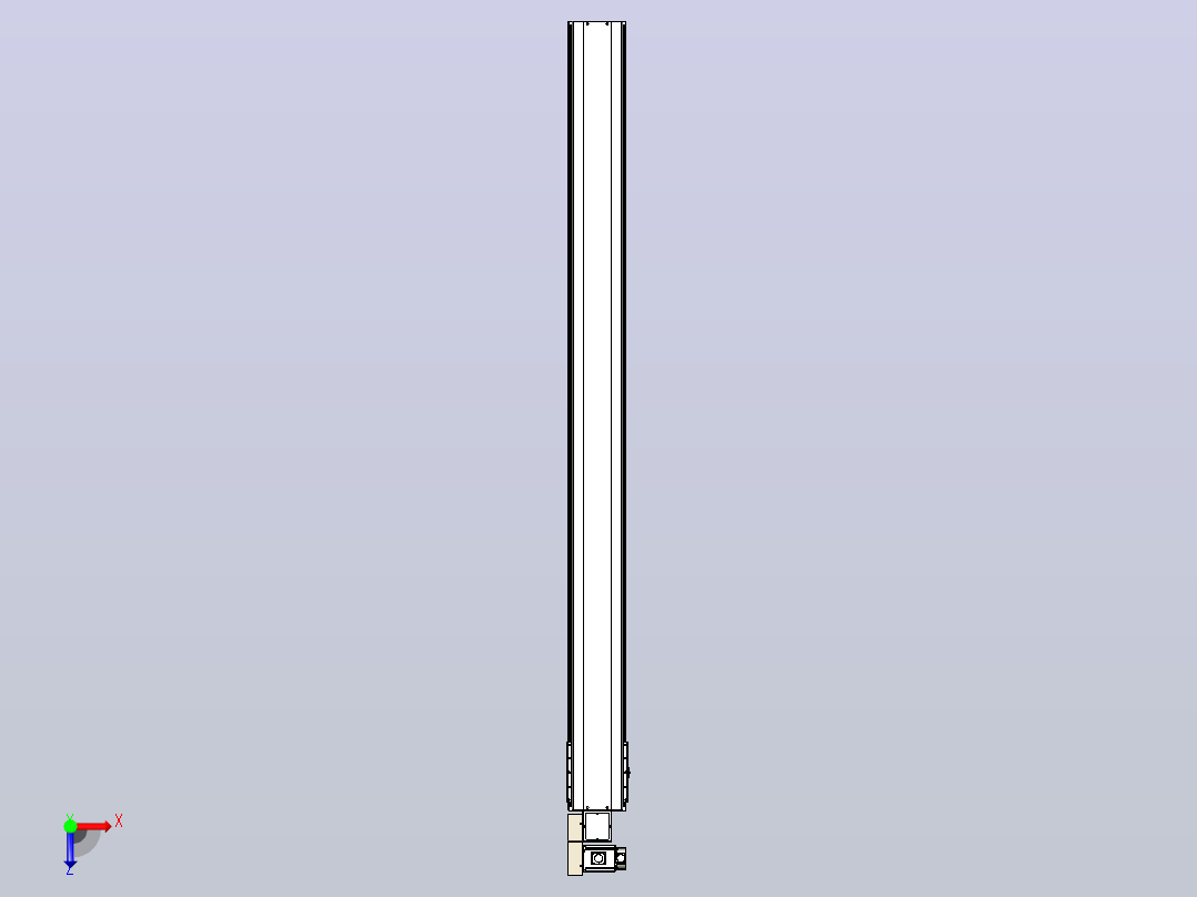 皮带直线轴半封闭可选导轨TPA-HNB-220D-176-L2600-ML-C-P1K-N3俯视图