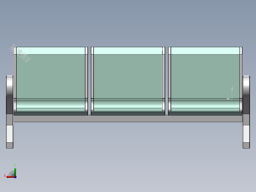 三人位公共椅排椅后视缩略图