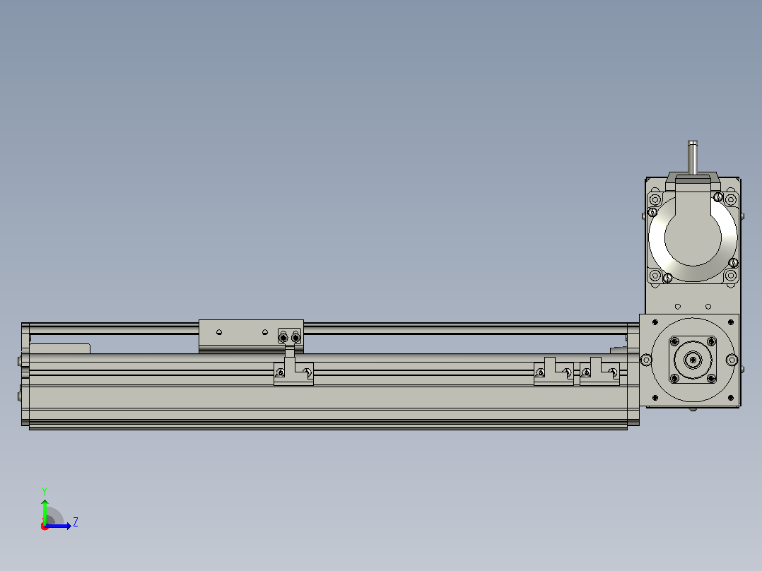 MT75BT半封闭皮带滑台[MT75BT.L80.200.RU.P40.C3]左视图