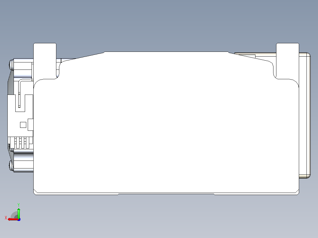 皮带直线轴半封闭可选导轨TPA-HNB-140D-120-L2550-ML-C-P40-N3后视图