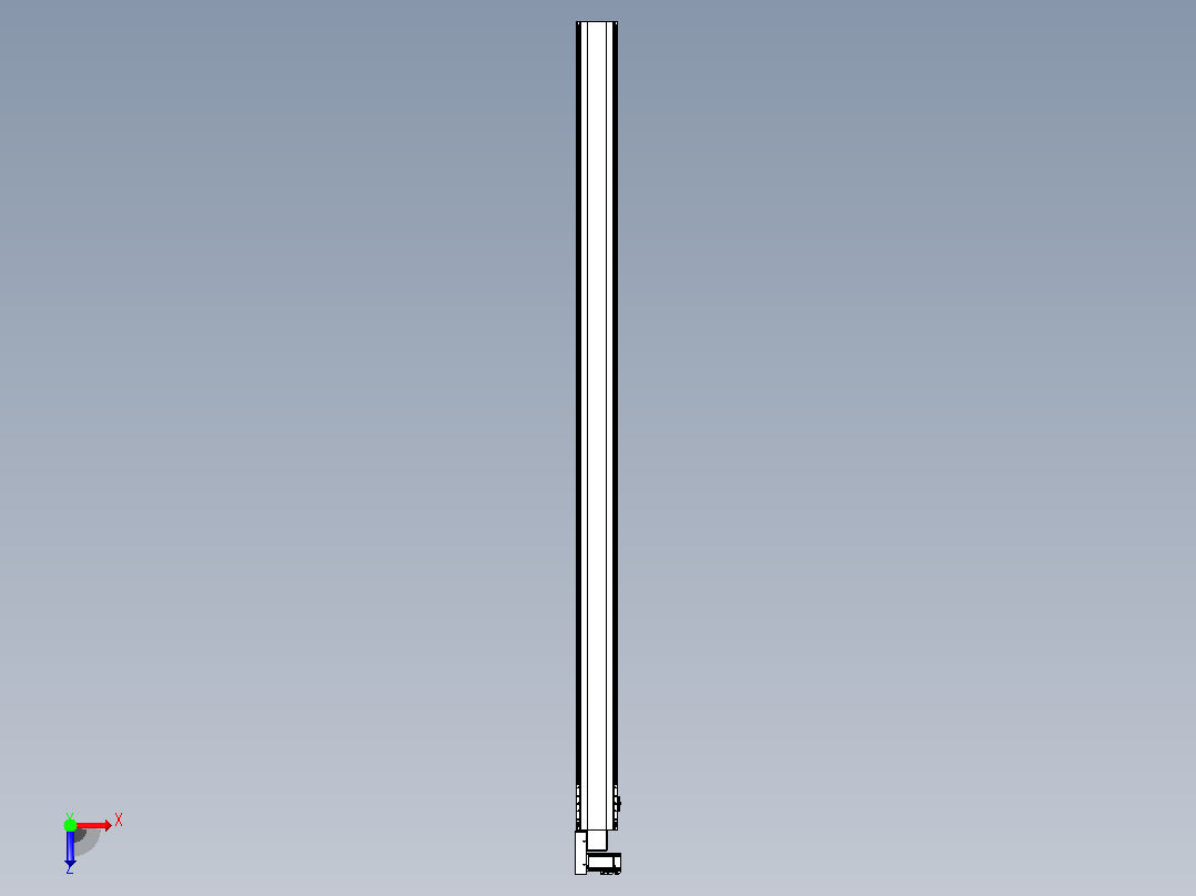 皮带直线轴半封闭可选导轨TPA-HNB-140D-120-L2550-ML-C-P40-N3俯视图