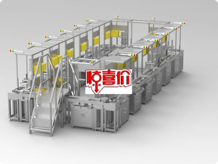 汽车零件自动组装生产流水线 3D图 STEP格式文件机械设备素材