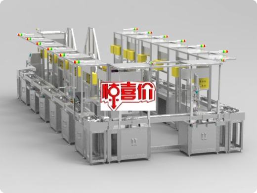 汽车零件自动组装生产流水线 3D图 STEP格式文件机械设备素材缩略图