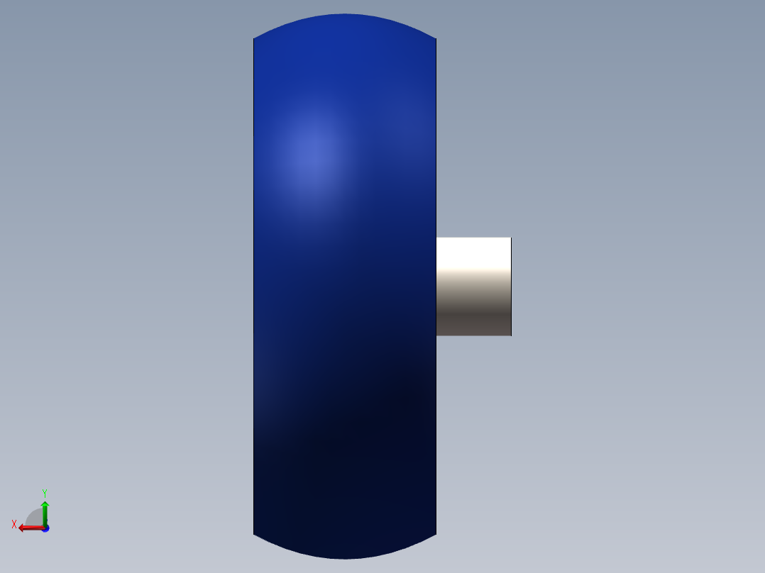 船用螺旋桨3D模型后视图