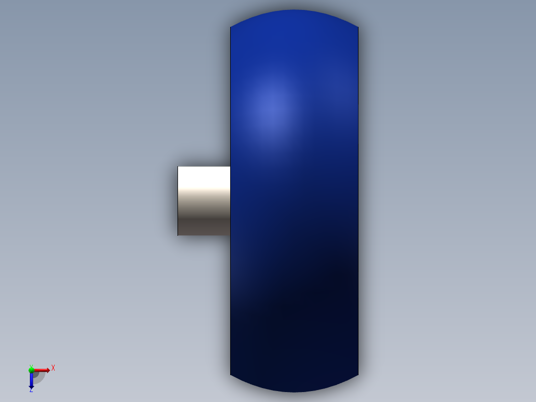 船用螺旋桨3D模型俯视图