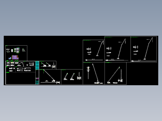 汽车吊，汽车泵等图例