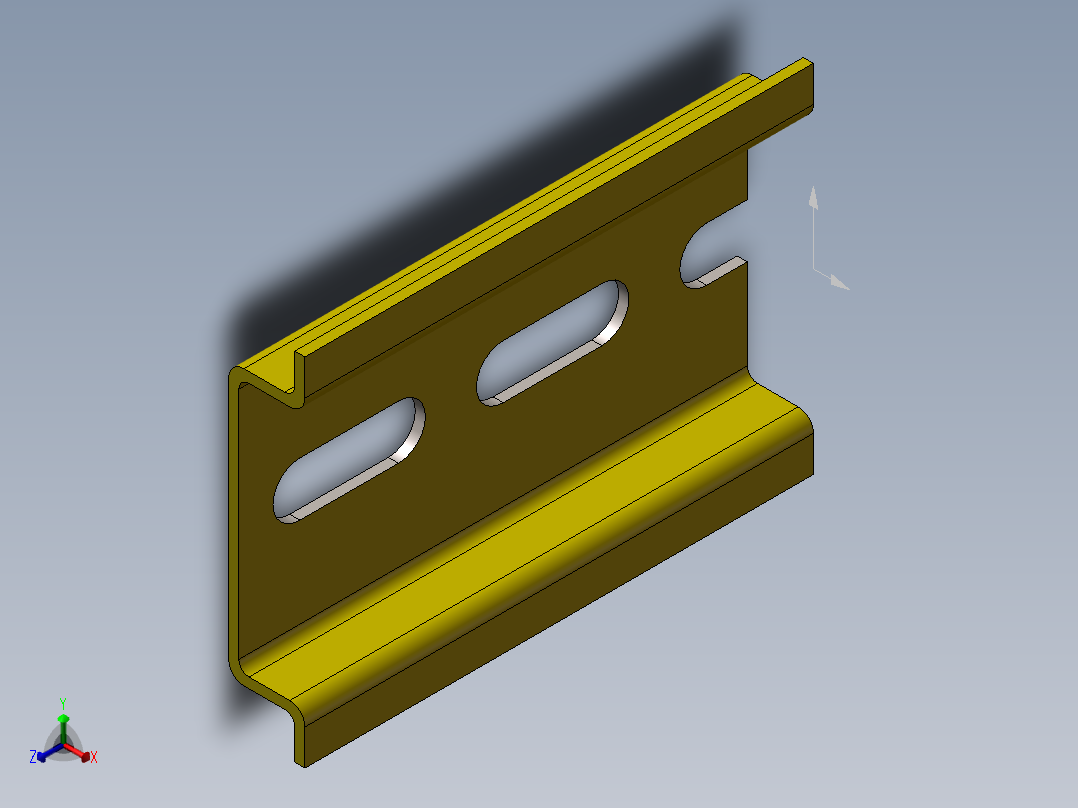 35mm导轨（参数化）正等轴测图