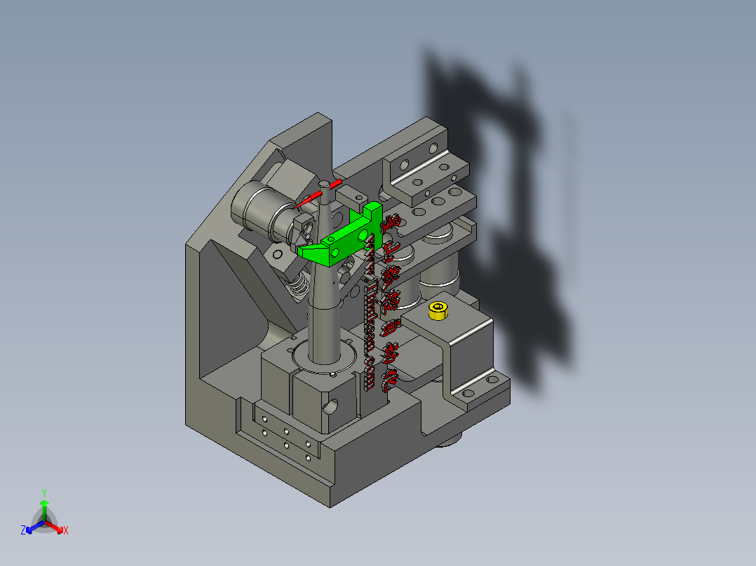LED邦定机头正等轴测图