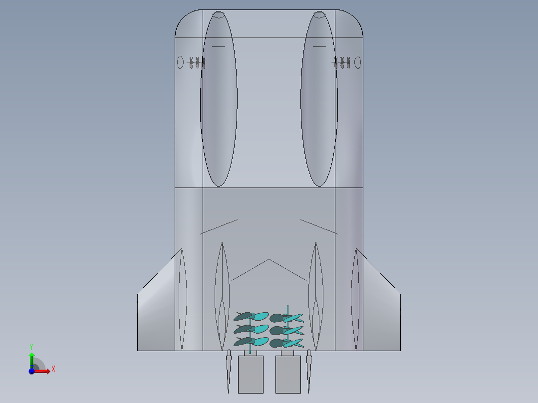 无人潜航器前视图