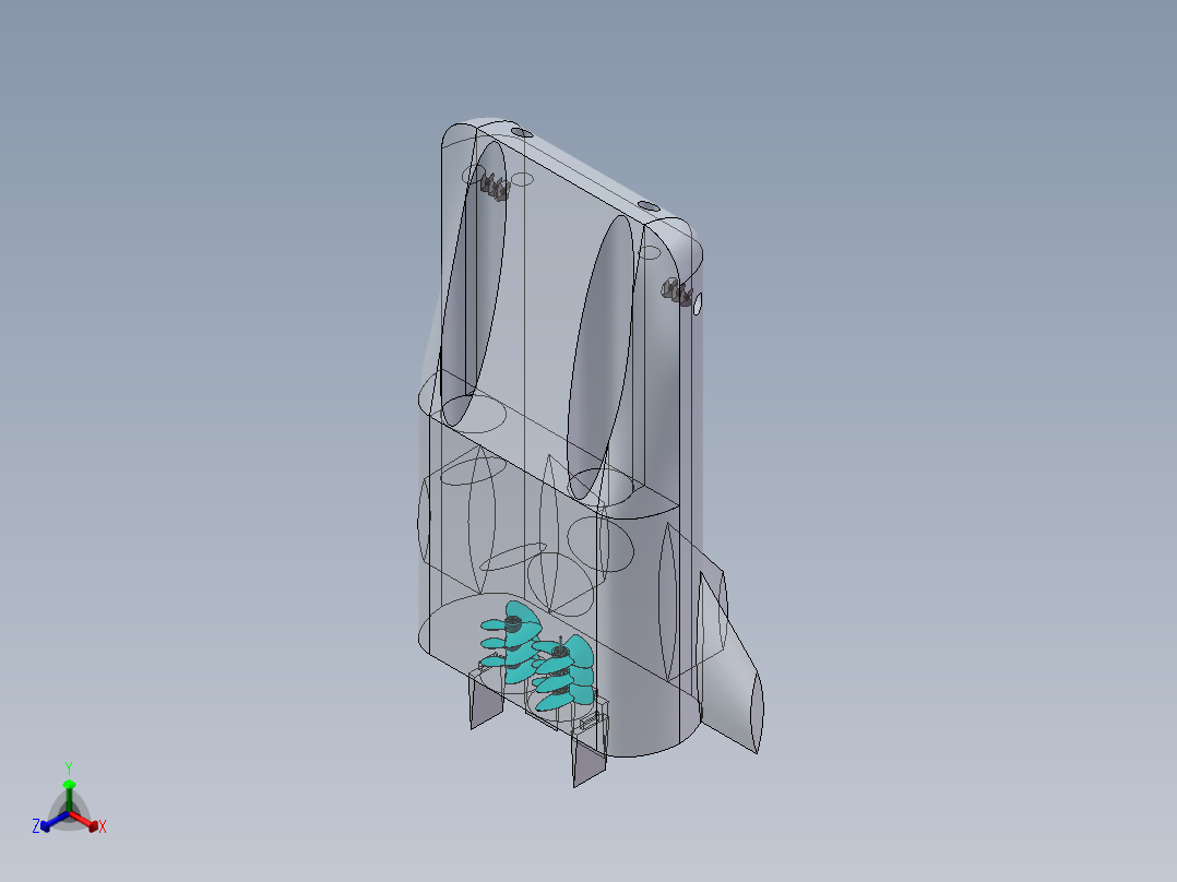 无人潜航器正等轴测图
