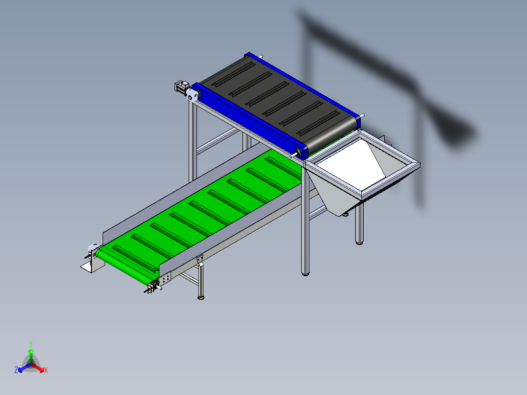 conveyor-274输送带简易模型3D图纸 x_t格式正等轴测图