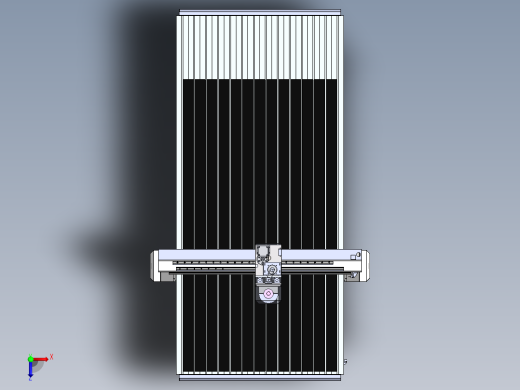 龙门式数控打孔机3D图纸非标自动化设备3D图纸3D模型俯视缩略图