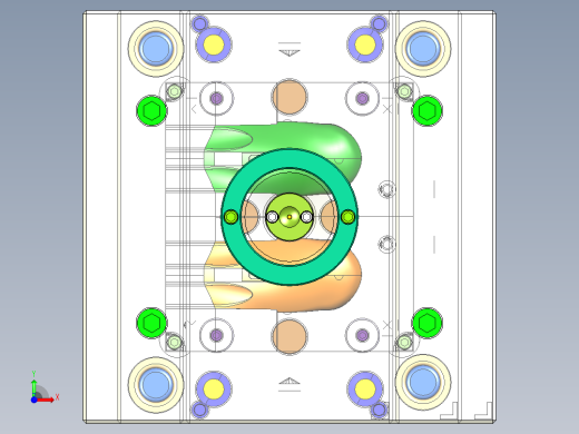 鼠标上壳注塑模具出图1173421前视缩略图